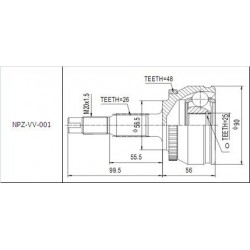 Kĺb poloosi VOLVO 850 91-,...