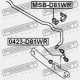 Uložení stabilizátoru zadní D22 MITSUBISHI ENDEAVOR D71W/D81W 03- 4056A157
