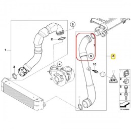 hadice TURBO BMW 7 11617797708